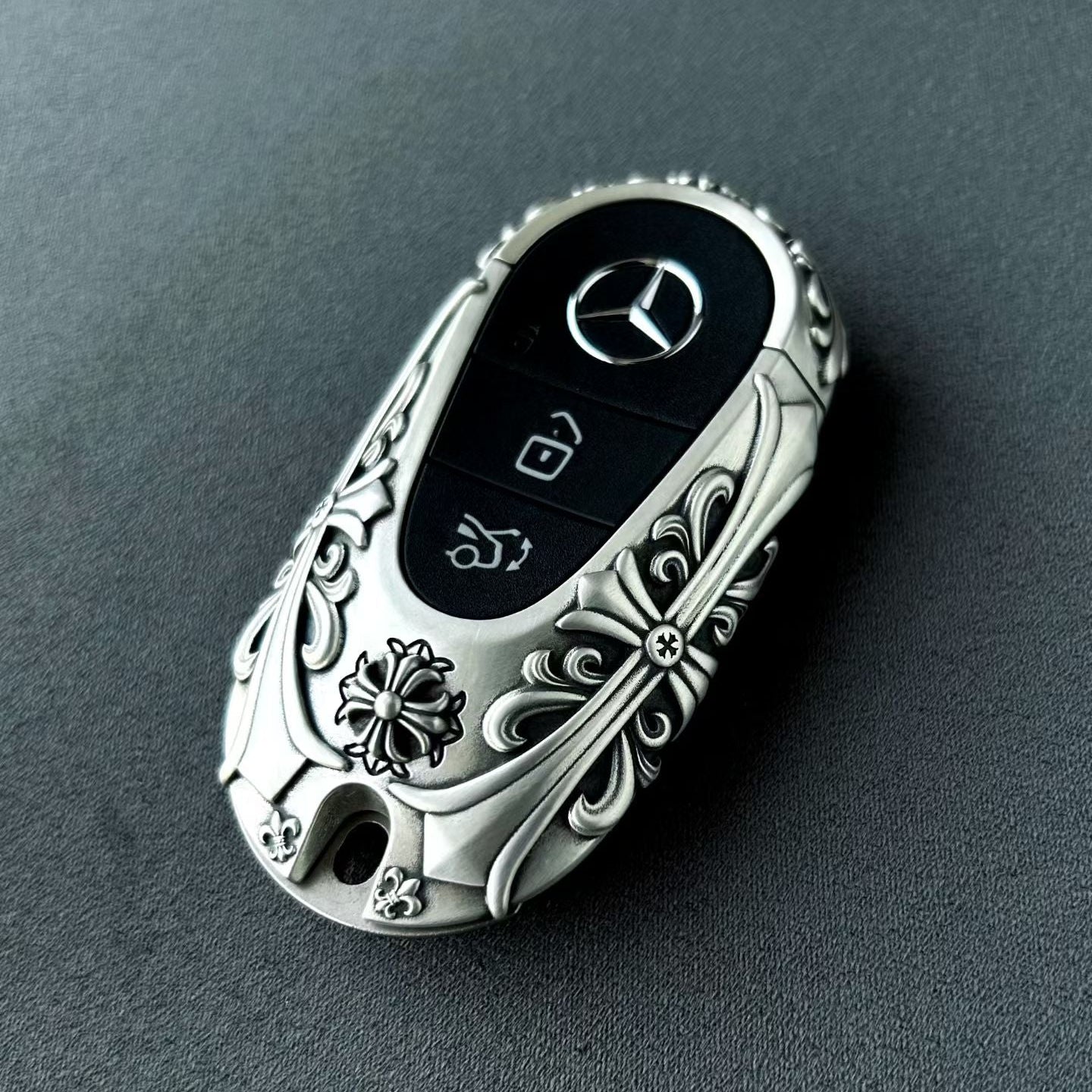 Mercedes-Benz key case front view showing a gift that feels matched to ownership